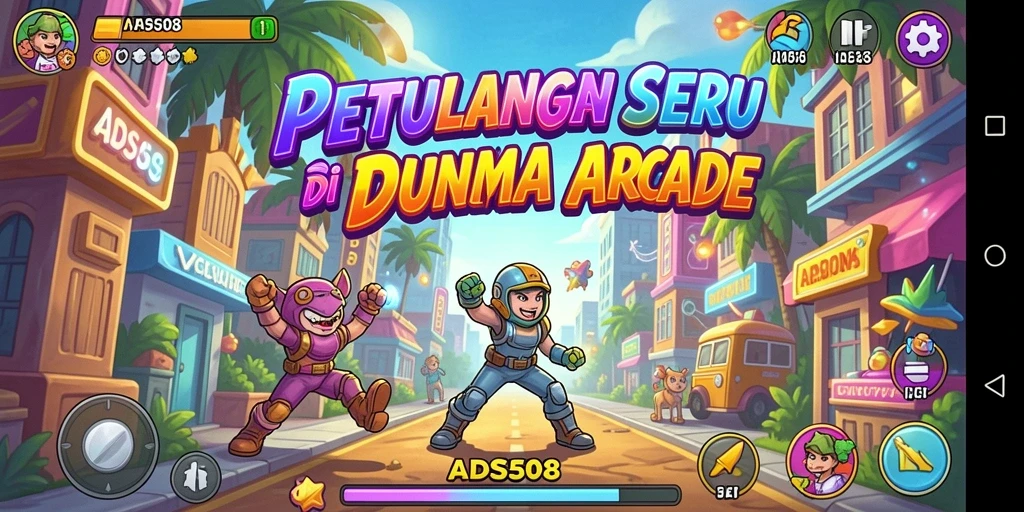 Screenshot ADS508 menampilkan gameplay Arcade yang seru dan mendebarkan.