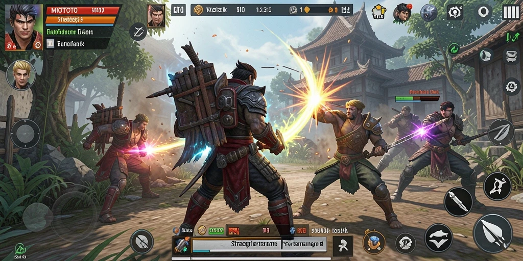 Screenshot gameplay MIOTOTO yang mengasyikkan, visualisasi pertempuran strategi.