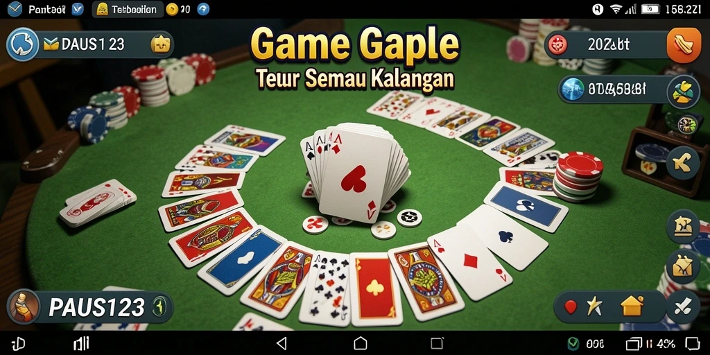 Tampilan gameplay Gaple yang menarik dan interaktif di PAUS123.
