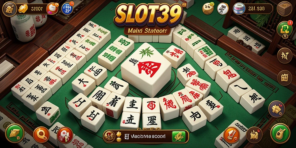 Tampilan gameplay SLOT39 yang menegangkan dan menarik dalam permainan Mahjong.